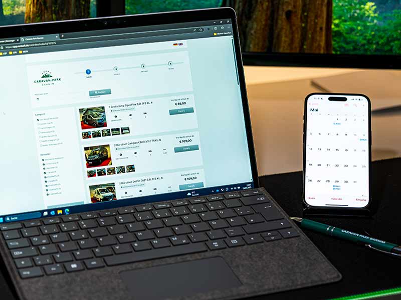 Wähle dein Wunschdatum und miete dir dein Wohnmobil oder Wohnwagen.