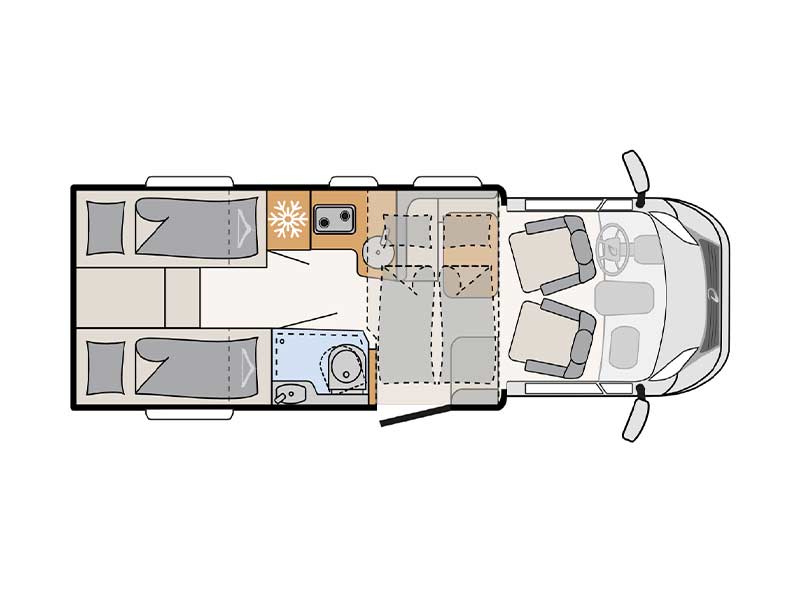 Vermietfahrzeug-Beispiel Kategorie 3 - Wohnmobil teilintegriert | Caravan-Park Barnim